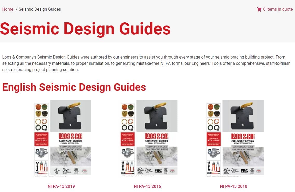 seismic design guides cover